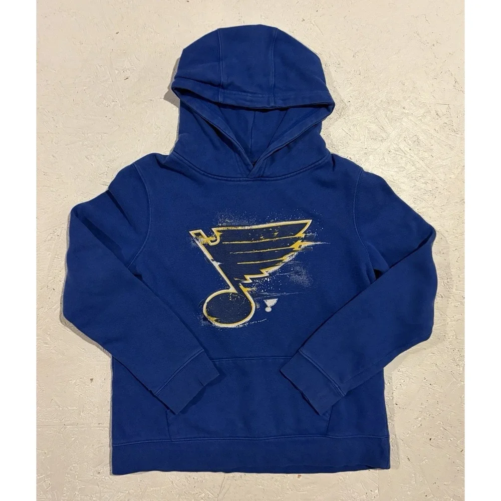 Fanatics St Louis Blues Sweatshirt Hoodie‎ Youth Large Boys NHL Hockey Pullover